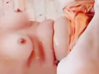 Asinine Desi finger-kittles ourselves in bathroom & gets a super-fucking-hot facial cumshot