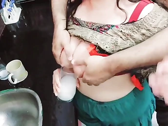 Indian maid gets her taut bum banged and creamed with milk