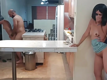 My step-sis-in-law makes my BEAU's beau's manmeat rock-rigid while I witness and take it like a champion.