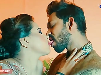 Desi nubile couple gets down and sloppy in Honeymoon with some super-steamy Indian activity