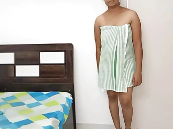 Komal gets super-steamy in the douche after taking a bathtub ride in the bathtub