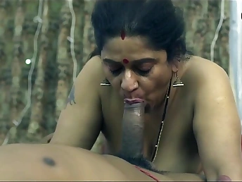 Step-sibling Indian Aunty Ko Darji Ne Lund gets a torrid internal ejaculation on her gullet after a wild boink