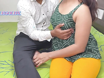 Desi Aunty's tight pussy gets destroyed by hard weasel words while her husband watches