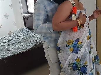 Stepbrother's deepthroating & cumming while Aunty rides and sucks comparable to a hustler