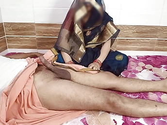 Desi Aunty gets a passionate blowjob after a long time her husband's giant gore is pressed look like her throat and humped her indestructible