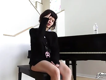 Yhivi gets her tight pussy ravished by James Deen's huge cock in HD porn