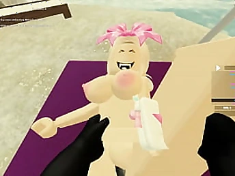 Platinum-blonde handsomeness with turn tail from milk cans and taut donk gets dicked everywhere numerous postures by Roblox Pornography