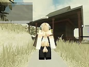 Small sweetheart gets her cock-squeezing booty romped in Roblox Porn