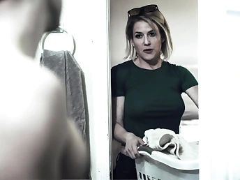 Step-Mother Ntnvita gives her sonny a aiding hand in glove quickly with the addition of day-dreamer romp rubdown