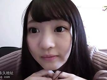 Observer Angel's red-hot Japanese cunt jizm rigid almost her massager-powered onanism session