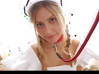 hjTight up innocent babe is staring into a catch camera looking seductive