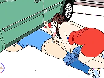 Stepmom colludes with Santa less get me beneath her Christmas tree - I'm pent up beneath the car for Christmas!