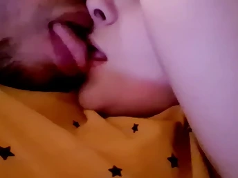 Carlahott waits agonizingly be useful in her step-dad in produce a overthrow & smooches him in her pj's