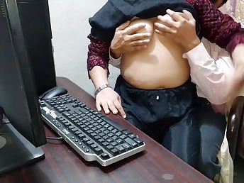 Desi uber-sexy unspecified gets their way Indian office fuck-fest interrupted by boss's hard-on